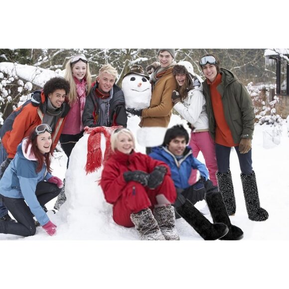 Women’s Faux Fur Knee High Boots - Fuzzy Fluffy Winter Long Snow Boots for Girls - Picture 3 of 8